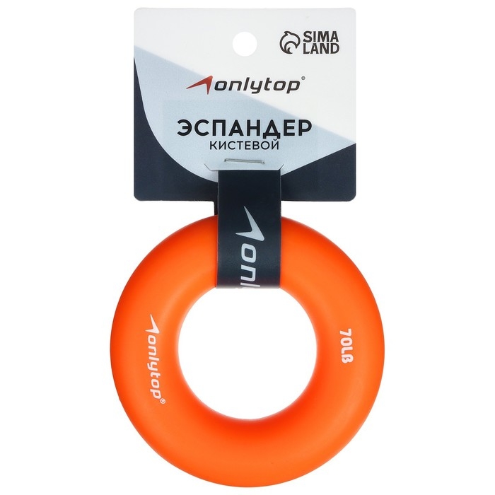 Эспандер кистевой ONLYTOP, 35 кг, цвет оранжевый Эспандер кистевой ONLYTOP, 35 кг, цвет оранжевый