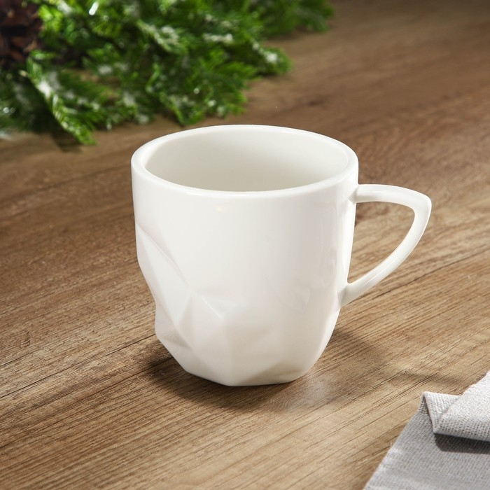 Кружка новогодняя керамическая «Горы», 350 мл, цвет белый