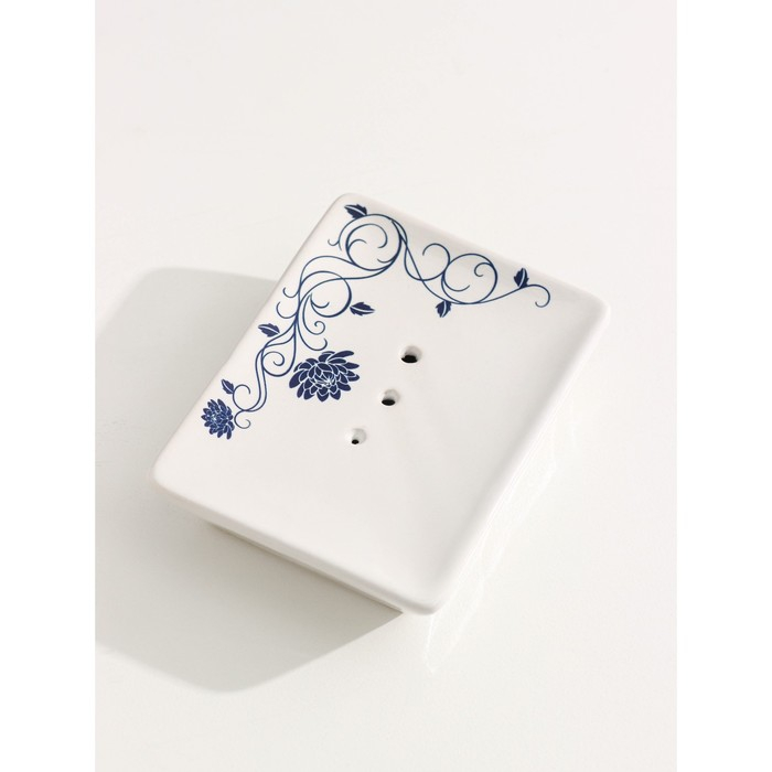 Набор аксессуаров для ванной комнаты «Пейзаж. Сад», 4 предмета (дозатор 250 мл, мыльница, 2 стакана), цвет белый Набор аксессуаров для ванной комнаты «Пейзаж. Сад», 4 предмета (дозатор 250 мл, мыльница, 2 стакана), цвет белый