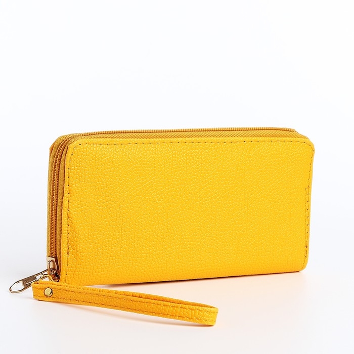 Кошелёк женский на молнии, цвет жёлтый Кошелёк женский на молнии, цвет жёлтый