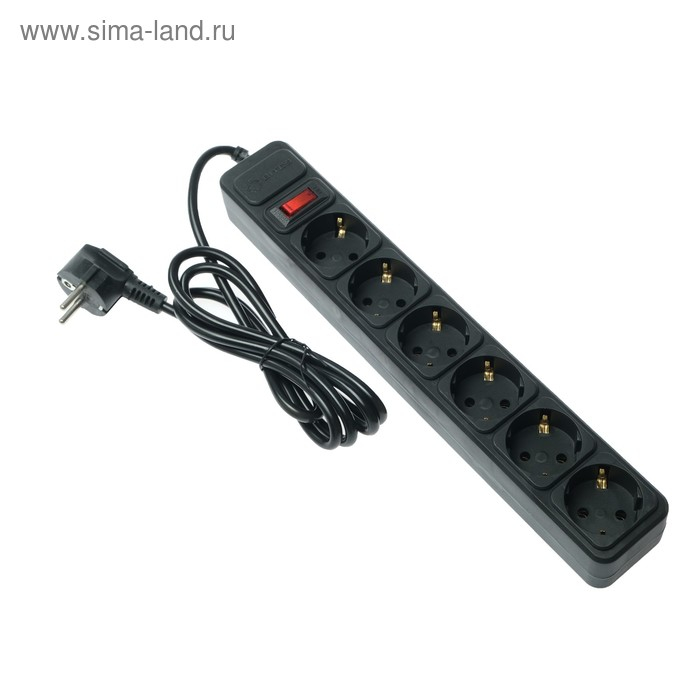 Сетевой фильтр 5bites SP6B-118 6S, 6 розеток, 1.8 м, 10 А, 3х0.75 мм2, с з/к, с выкл.,черный Сетевой фильтр 5bites SP6B-118 6S, 6 розеток, 1.8 м, 10 А, 3х0.75 мм2, с з/к, с выкл.,черный