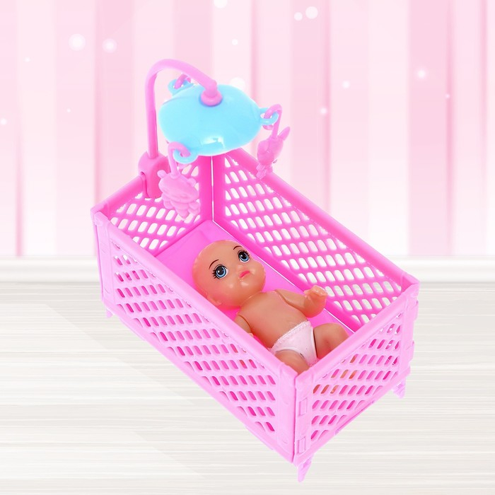 Кукла-модель шарнирная «Молодая мама» с ребёнком, с аксессуарами, МИКС Кукла-модель шарнирная «Молодая мама» с ребёнком, с аксессуарами, МИКС