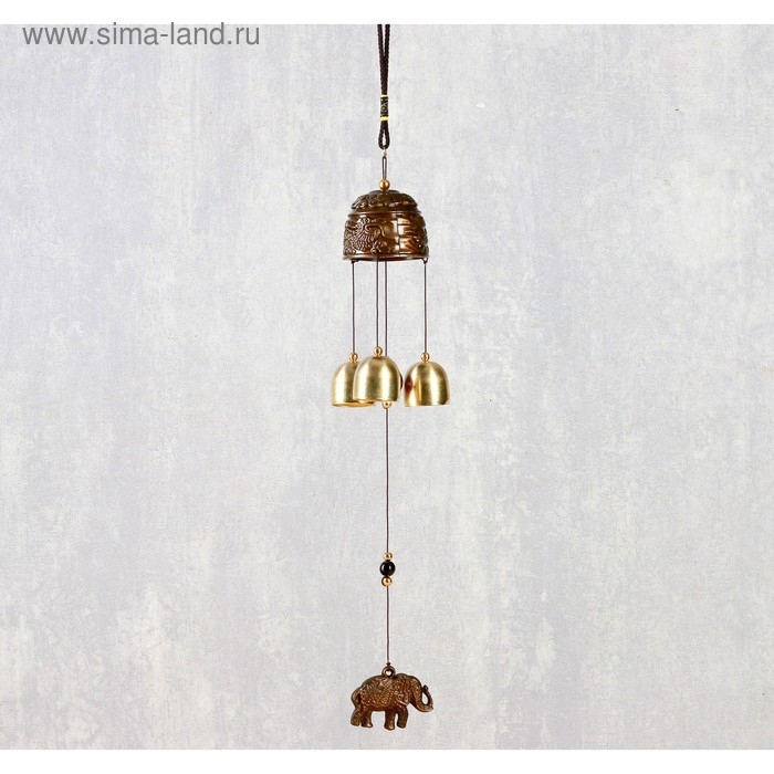Музыка ветра металл Музыка ветра металл "Слон" 3 колокольчика 40 см