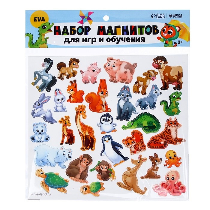 Набор магнитов для игр и обучения «Зоопарк» Набор магнитов для игр и обучения «Зоопарк»