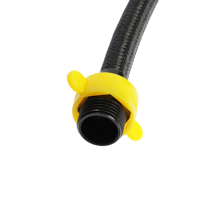 Подводка гибкая для воды ZEIN engr, нейлон, 1/2 Подводка гибкая для воды ZEIN engr, нейлон, 1/2", гайка-штуцер, 50 см, с ключом, черная