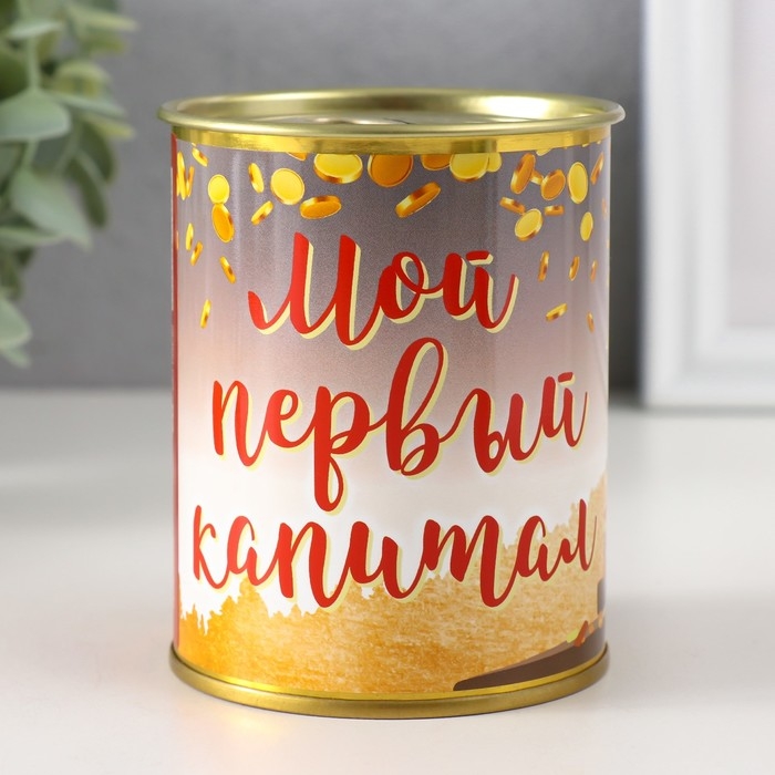 Копилка-банка металл Копилка-банка металл "Мой первый капитал"