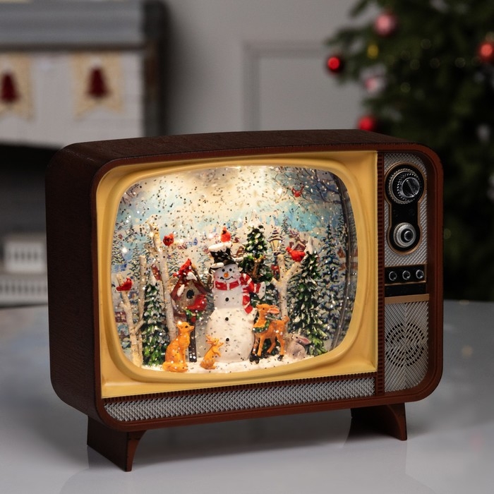 Фигура светодиодная «Новогодний огонек», 21х12.1х17.1 см, музыка, батарейки ААх3 (не в комплекте), USB, свечение мульти Фигура светодиодная «Новогодний огонек», 21х12.1х17.1 см, музыка, батарейки ААх3 (не в комплекте), USB, свечение мульти