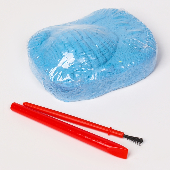 Набор для раскопок &laquo;Подводный мир&raquo; фигурка, 2 камня + кисточка, долото