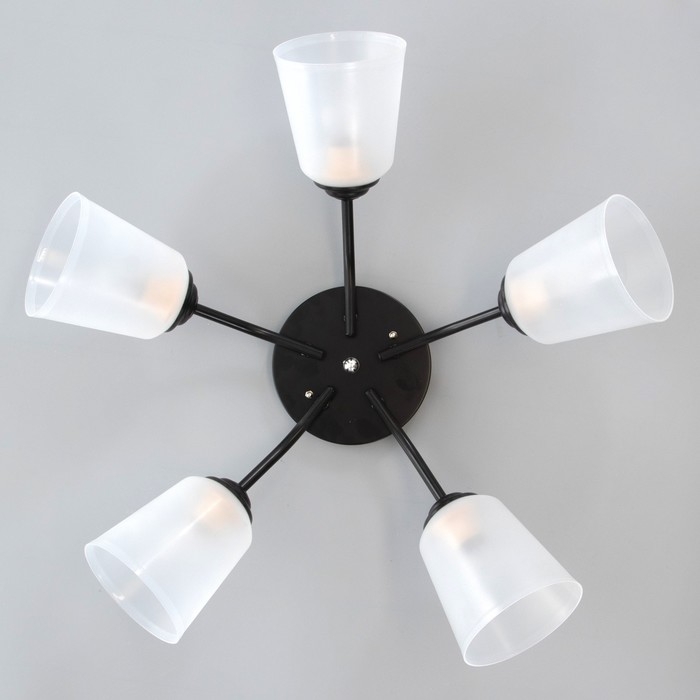 Люстра Люстра "Онлайн" (цилиндр) 5х15Вт Е27 МОДЕЛЬ: BR 00238 черный/прозрачный