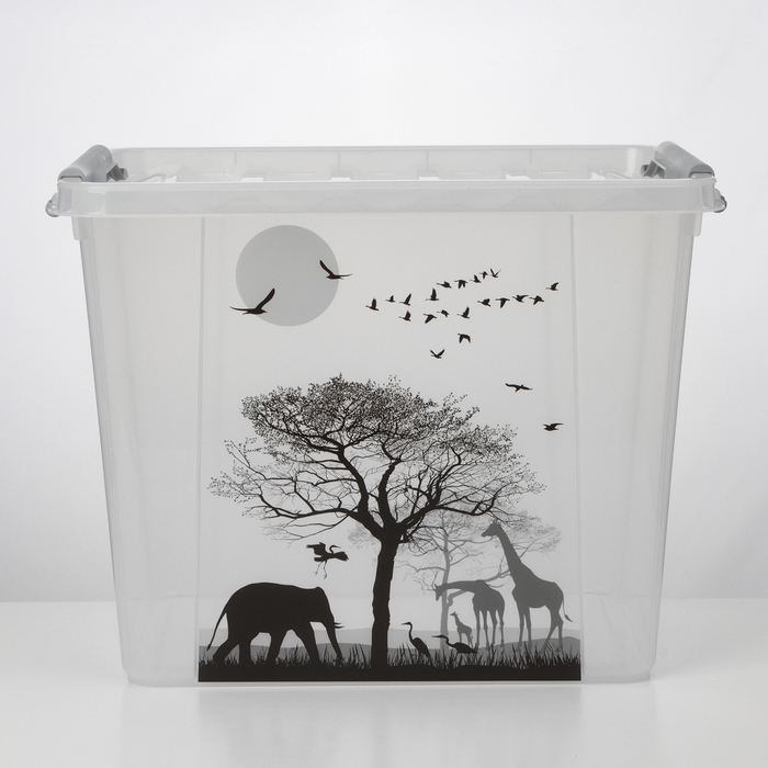 Контейнер для хранения с крышкой Africa, 25 л, цвет прозрачный Контейнер для хранения с крышкой Africa, 25 л, цвет прозрачный