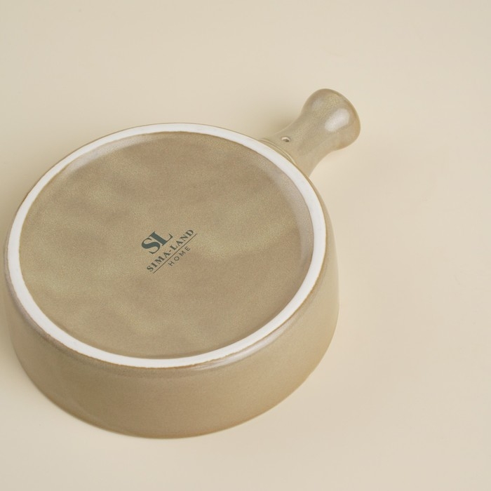 Кокотница фарфоровая SL Home «Песчаный бриз», 17×13,3 см, цвет бежевый Кокотница фарфоровая SL Home «Песчаный бриз», 17×13,3 см, цвет бежевый