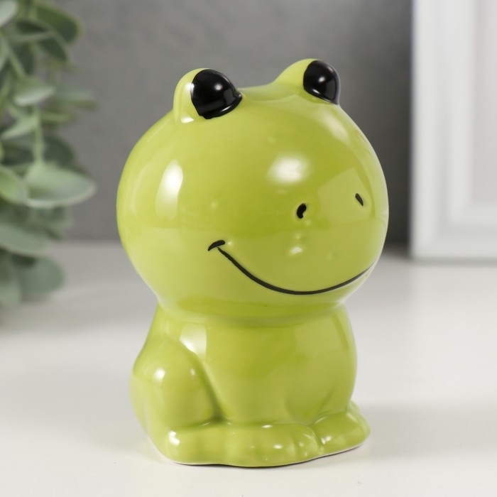 Копилка керамика Копилка керамика "Маленький зелёный лягушонок" 7х6,8х10 см