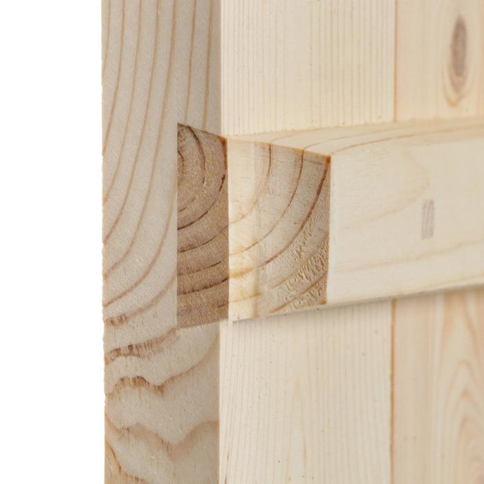 Дверной блок для бани, 190×80см, из сосны, на клиньях, массив, Дверной блок для бани, 190×80см, из сосны, на клиньях, массив, "Добропаровъ"