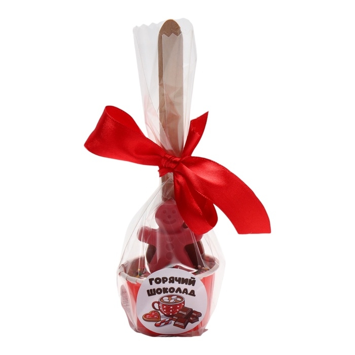 Новый год. Фигурный шоколад Новый год. Фигурный шоколад "Горячий шоколад с маршмеллоу "Пряничный человек", 48 г