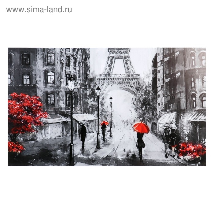 Картина-холст на подрамнике Картина-холст на подрамнике "Под дождём" 60х100 см