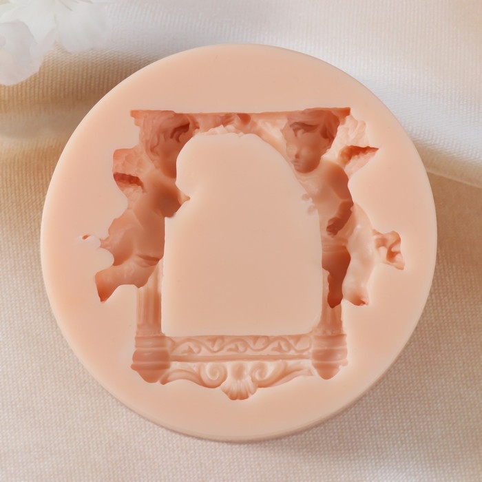 Молд силикон Молд силикон "Рамка с ангелами"7х8,5х1,5 см