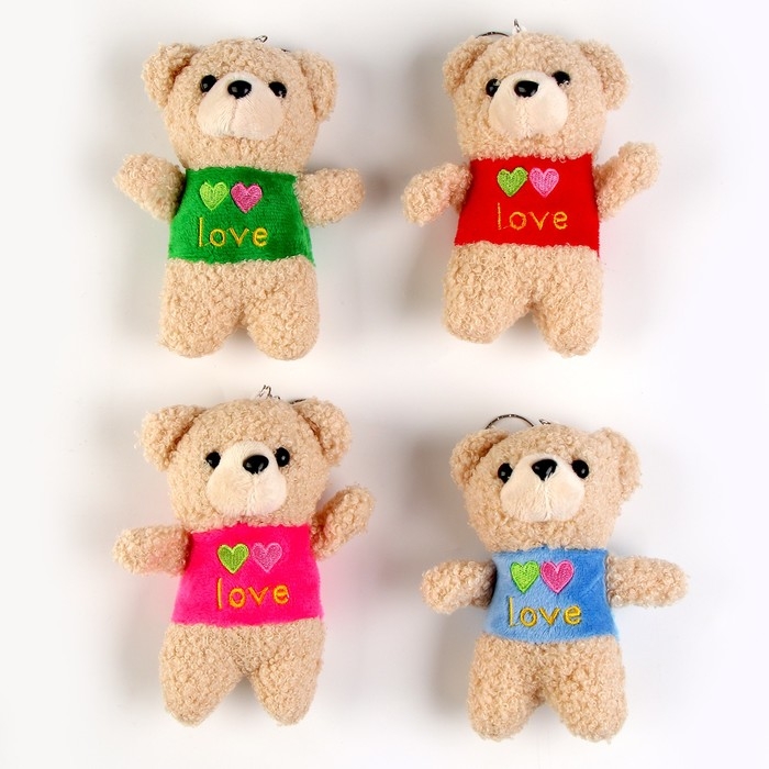 Мягкая игрушка &laquo;Медвежонок&raquo; на брелоке , 13 см, цвет МИКС