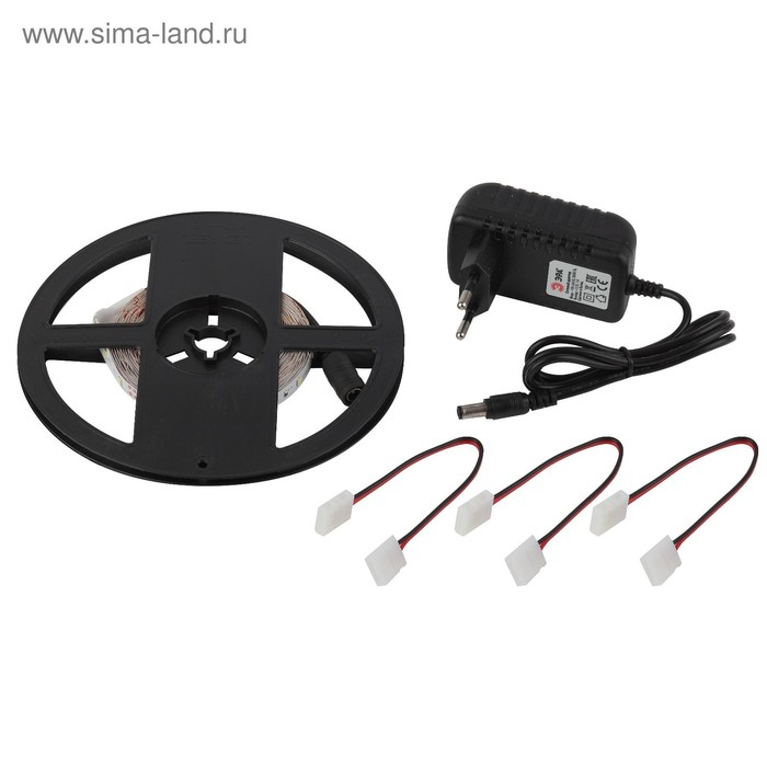 Комплект светодиодной ленты «Эра» 5 м, IP20, SMD2835, 60 LED/м, 12 В, 6500К Комплект светодиодной ленты «Эра» 5 м, IP20, SMD2835, 60 LED/м, 12 В, 6500К