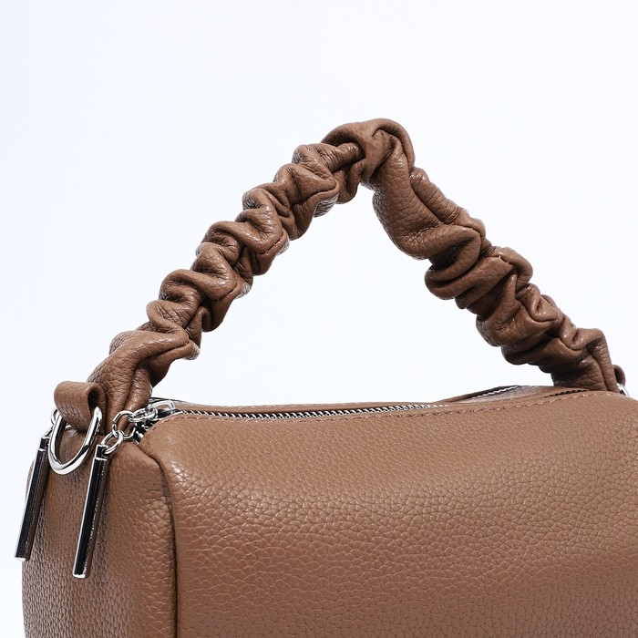 Сумка-багет на молнии, цвет коричневый Сумка-багет на молнии, цвет коричневый