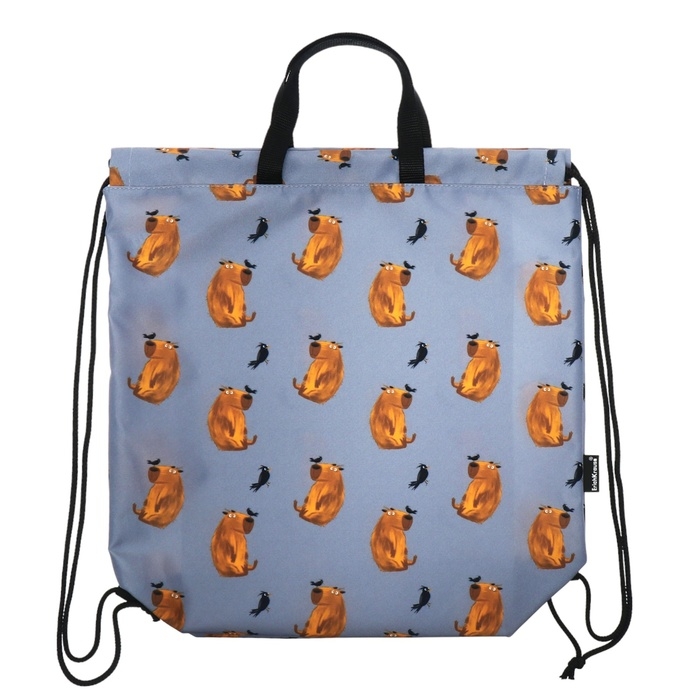 Мешок для обуви 440 х 365 мм, Erich Krause, плотность 300D, с ручками, Capybara