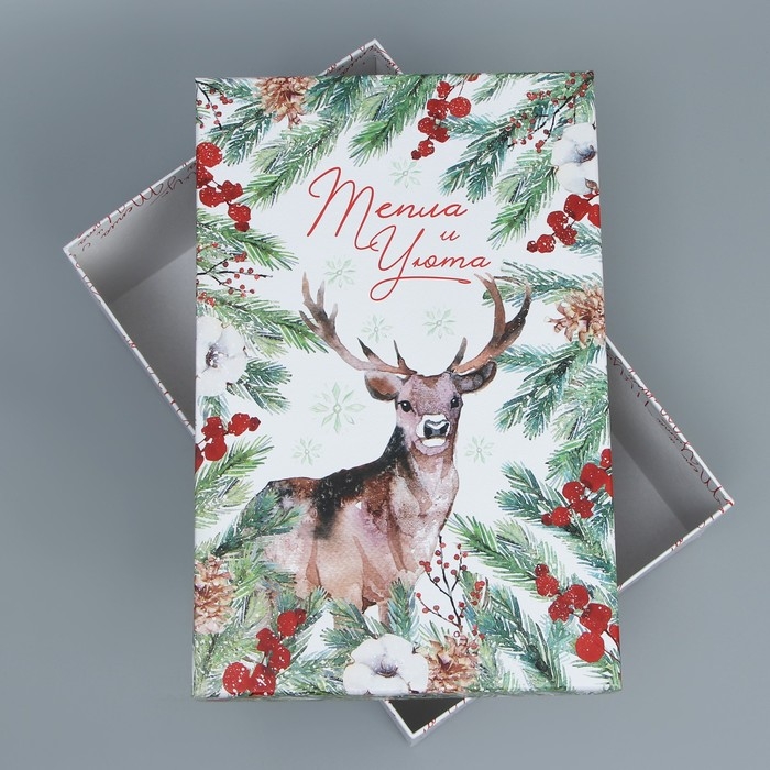 Набор подарочных коробок 6 в 1 «Новогодняя акварель», 20 х 12.5 х 7.5 ‒ 32.5 х 20 х 12.5 см, Новый год