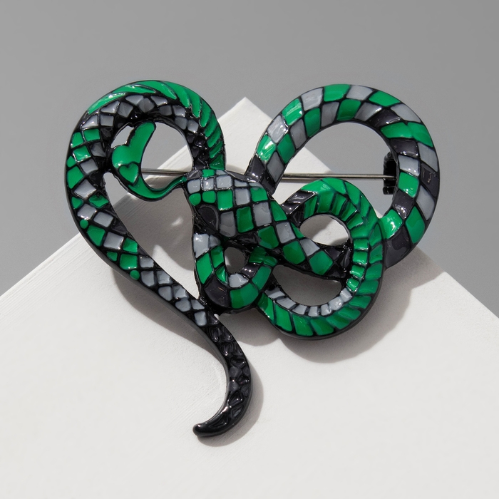 Новый год! Символ года 2025! Брошь Новый год! Символ года 2025! Брошь "Узел" змеиный, цветная в чёрном металле