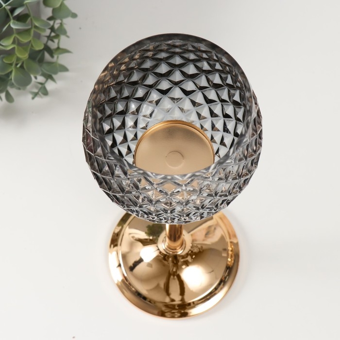 Подсвечник металл Подсвечник металл "Мерула" d=5,5см 13х13х35 см