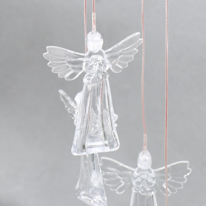 Музыка ветра с подсветкой от солнечной батареи Музыка ветра с подсветкой от солнечной батареи "Ангелы" 13х13х55 см