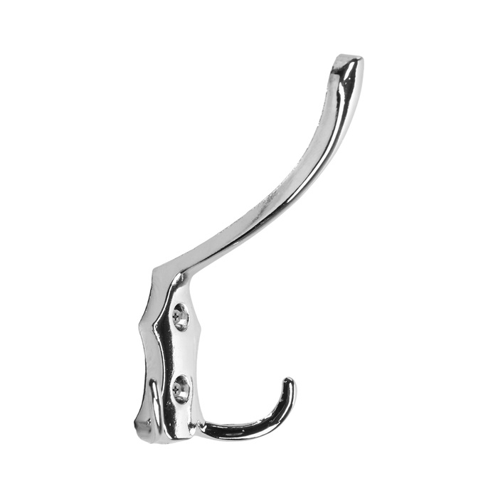 Крючок мебельный ТУНДРА TKT004, трехрожковый, хром Крючок мебельный ТУНДРА TKT004, трехрожковый, хром