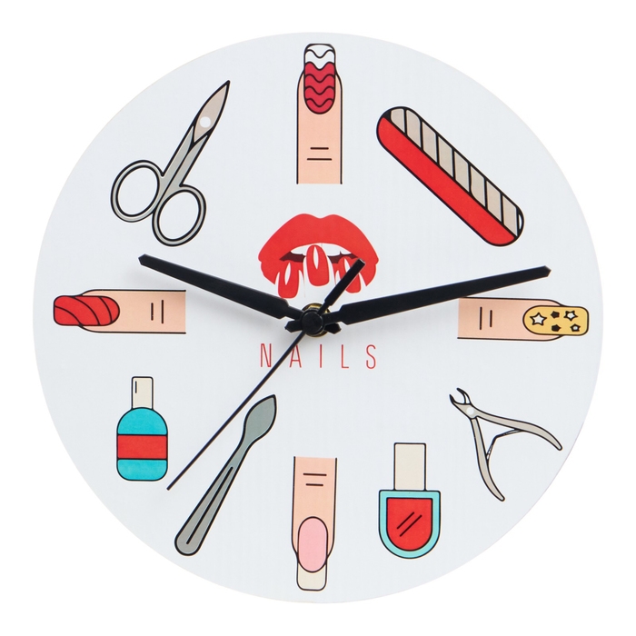Часы настенные интерьерные   Часы настенные интерьерные  "Маникюр",  d-23 см