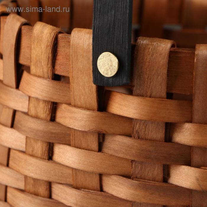 Корзина плетеная, секвойя, D21,5хH12/25 см, коричневый Корзина плетеная, секвойя, D21,5хH12/25 см, коричневый