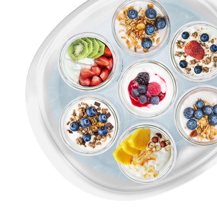 Йогуртница Centek CT-1442, 17 Вт, 0.2 л, 7 ёмкостей, стекло, серая