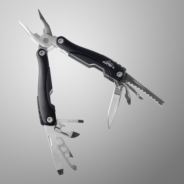 Мультитул 9в1 в чехле, рукоять черная,  9х3,5х2,5см Мультитул 9в1 в чехле, рукоять черная,  9х3,5х2,5см