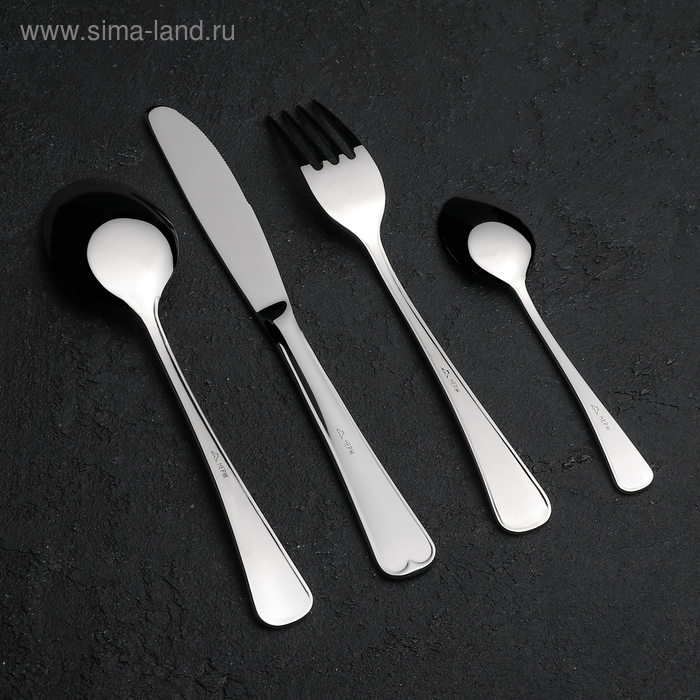 Набор столовых приборов &laquo;Мондиал&raquo;, 24 предмета, толщина 2,5 мм, декоративная коробка