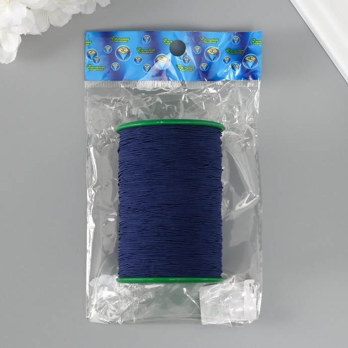 Спандекс для бисера, длина 500 м, цв. синий Спандекс для бисера, длина 500 м, цв. синий