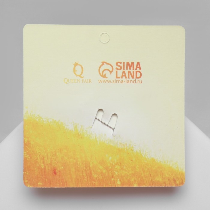 Брошь «Перо» с бусиной, цвет белый в серебре Брошь «Перо» с бусиной, цвет белый в серебре