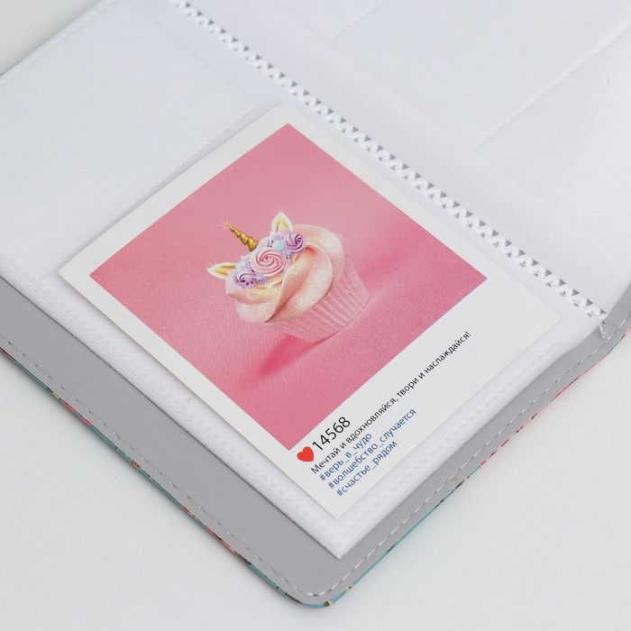 Фотоальбом для фото мини камер 96 фото 8,9х6 см Фотоальбом для фото мини камер 96 фото 8,9х6 см "Розы. Прованс" кожзам 1,5х11,5х19 см