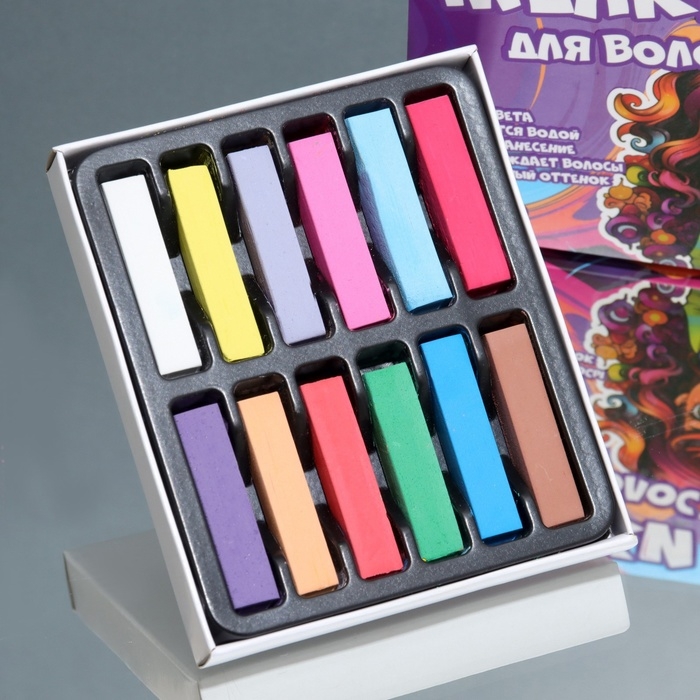 Мелки для волос, 12 шт. Мелки для волос, 12 шт.