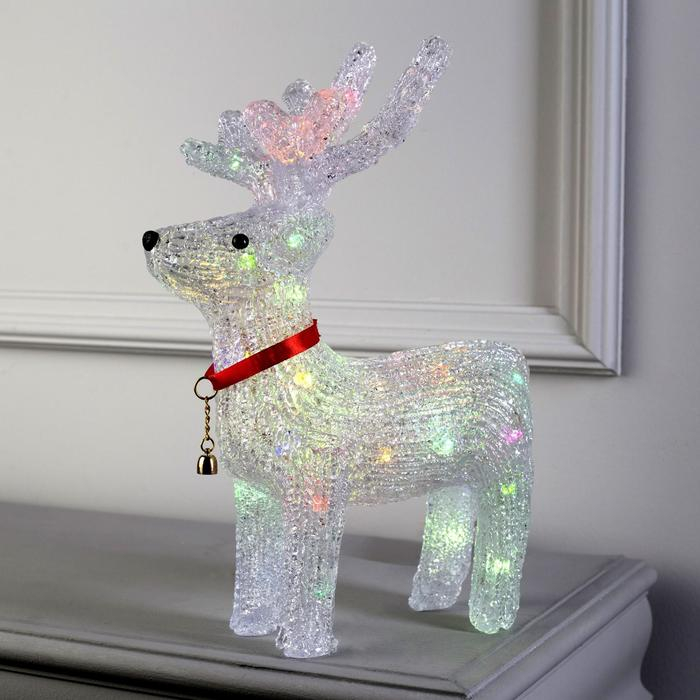 Светодиодная фигура «Оленёнок» 28 × 36 × 10 см, акрил, 10 LED, батарейки ААх2 (не в комплекте), свечение мульти (RGB) Светодиодная фигура «Оленёнок» 28 × 36 × 10 см, акрил, 10 LED, батарейки ААх2 (не в комплекте), свечение мульти (RGB)