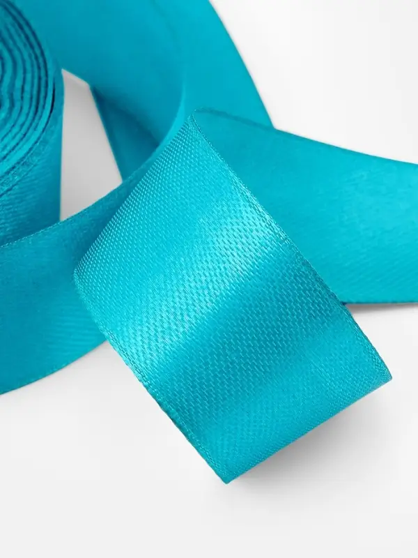 Лента атласная, 25 мм, 23&plusmn;1 м, бирюзовая