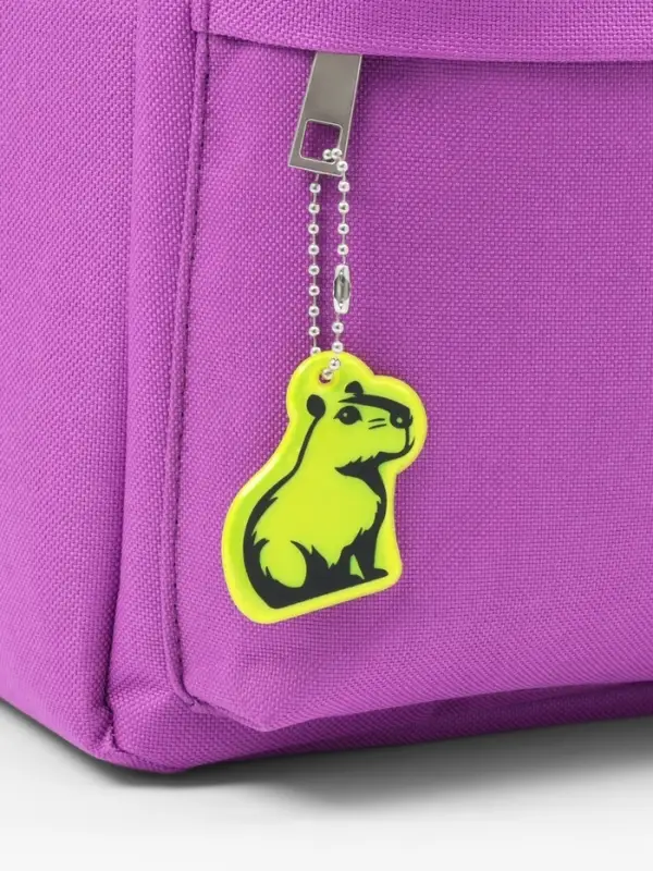 Светоотражающий элемент &laquo;Капибара&raquo;, двусторонний, 4.5&times;4.8 см, салатовый