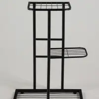 Подставка для цветов Greengo, 3 полки, 43&times;22&times;57 см, напольная, металл, чёрная
