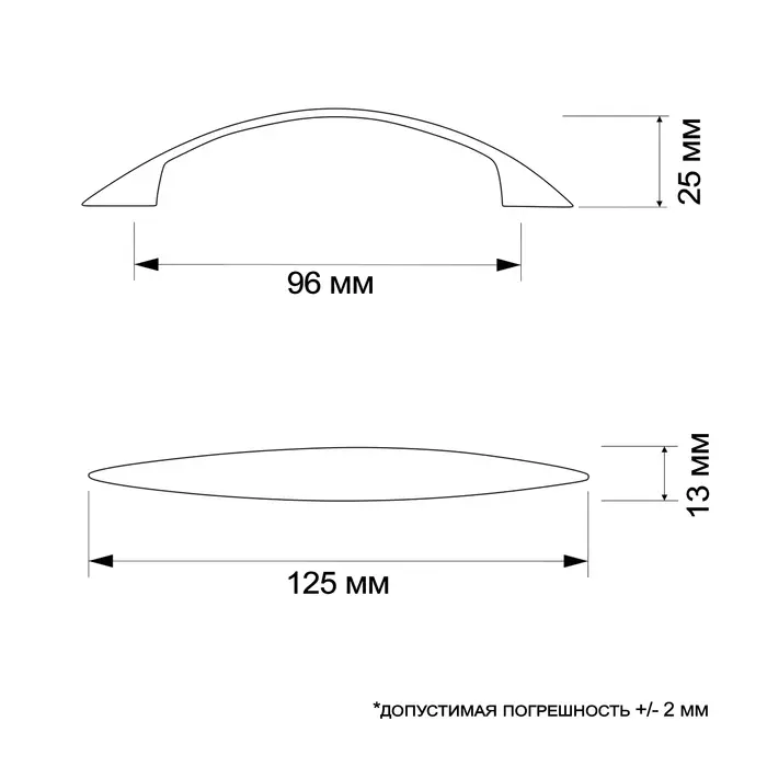 Ручка-скоба мебельная (мод.1012-96), м/о 96 мм, цвет хром Ручка-скоба мебельная (мод.1012-96), м/о 96 мм, цвет хром