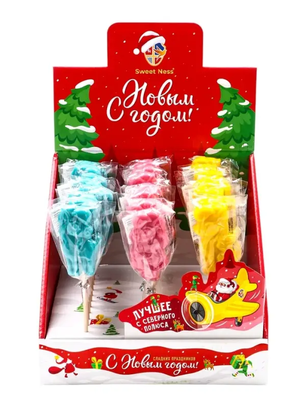 Леденец на палочке: тутти-фрутти, манго, земляника, 24 г