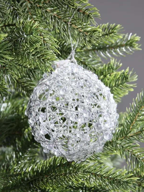 Подвеска световая &laquo;Снежок&raquo;, 10 см, 10 LED, от батареек AG13&times;3, свечение белое