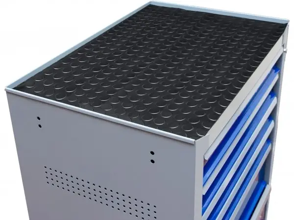 Накладка на столешницу инструментальной тележки, резино-полимерная, универсальная, 675х455х3 мм, Tho