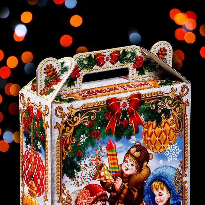 Подарочная коробка Подарочная коробка "Дети" в белом 16,8 х 7 х 25 см