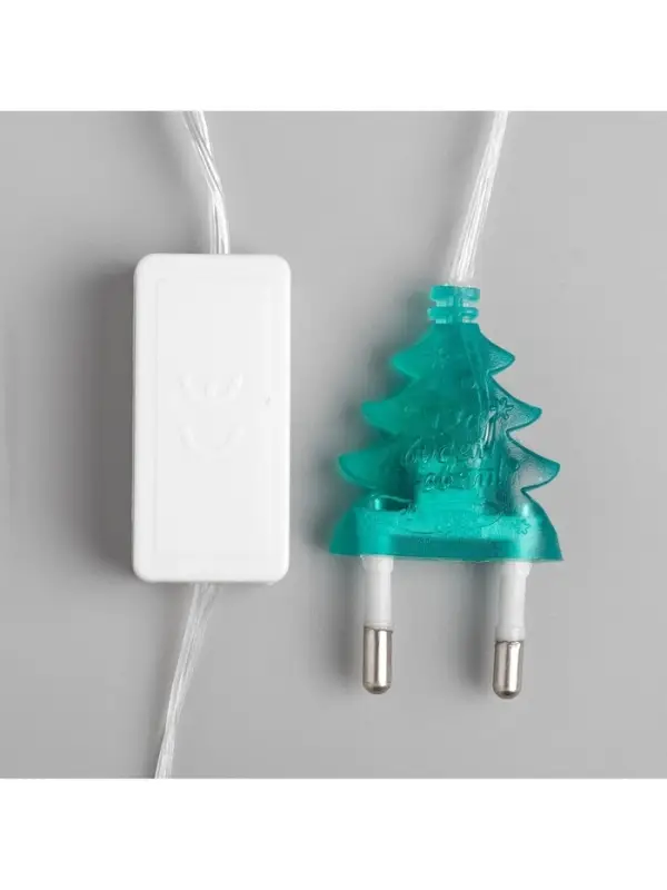 Гирлянда &laquo;Нить&raquo; 5 м с насадками &laquo;Звёзды&raquo;, IP20, прозрачная нить, 20 LED, свечение мульти (RG/RB), мигание, 220 В