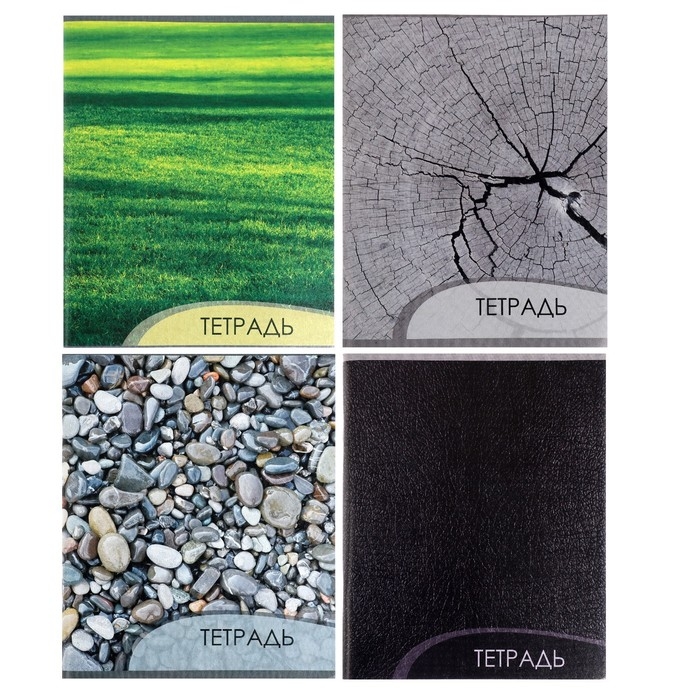 Комплект тетрадей из 4 штук, 96 листов в клетку Calligrata Комплект тетрадей из 4 штук, 96 листов в клетку Calligrata "Металл", обложка мелованный картон, блок офсет