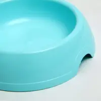 Миска для кошек и собак, 200 мл, 14.5&times;3 см, пластик, голубая